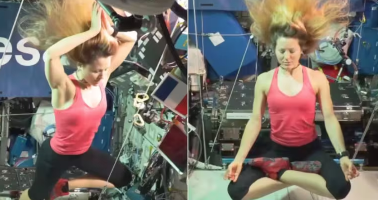 Space Yoga: అంతరిక్షంలో వ్యోమగామి యోగా.. జీరో గ్రావిటీలో విన్యాసాలకు నెటిజన్ల ఫిదా!
